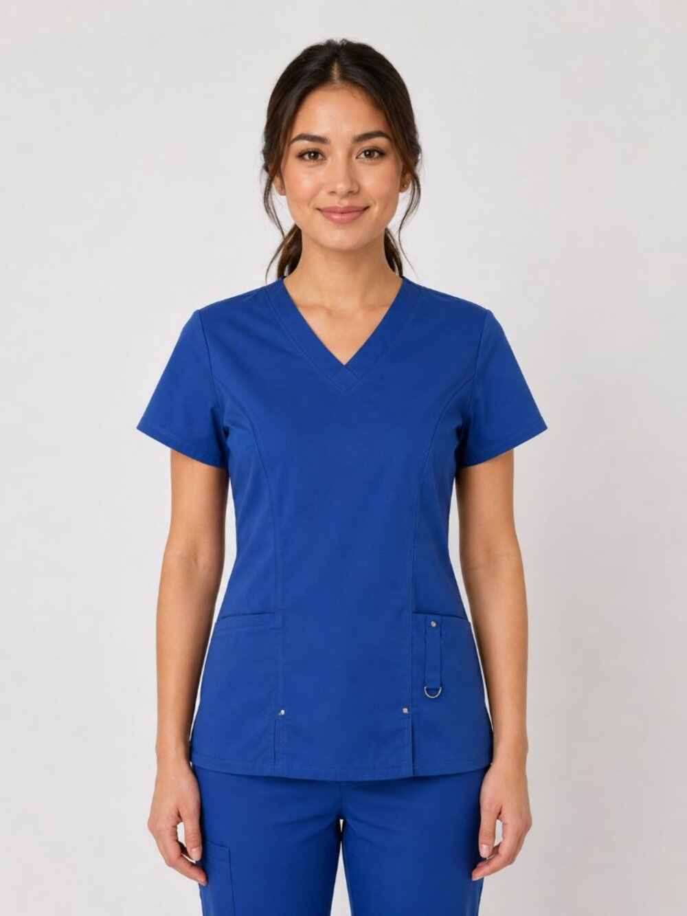 BEVERLY HILLS UNIFORMS NWT Short Sleeve V-Neck Royal Blue Scrub Top XS